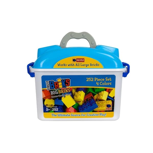 slide 2 of 5, Strictly Briks Building Blocks for Kids, Large Pegs, 252 Pieces, Compatible with All Major Brands
