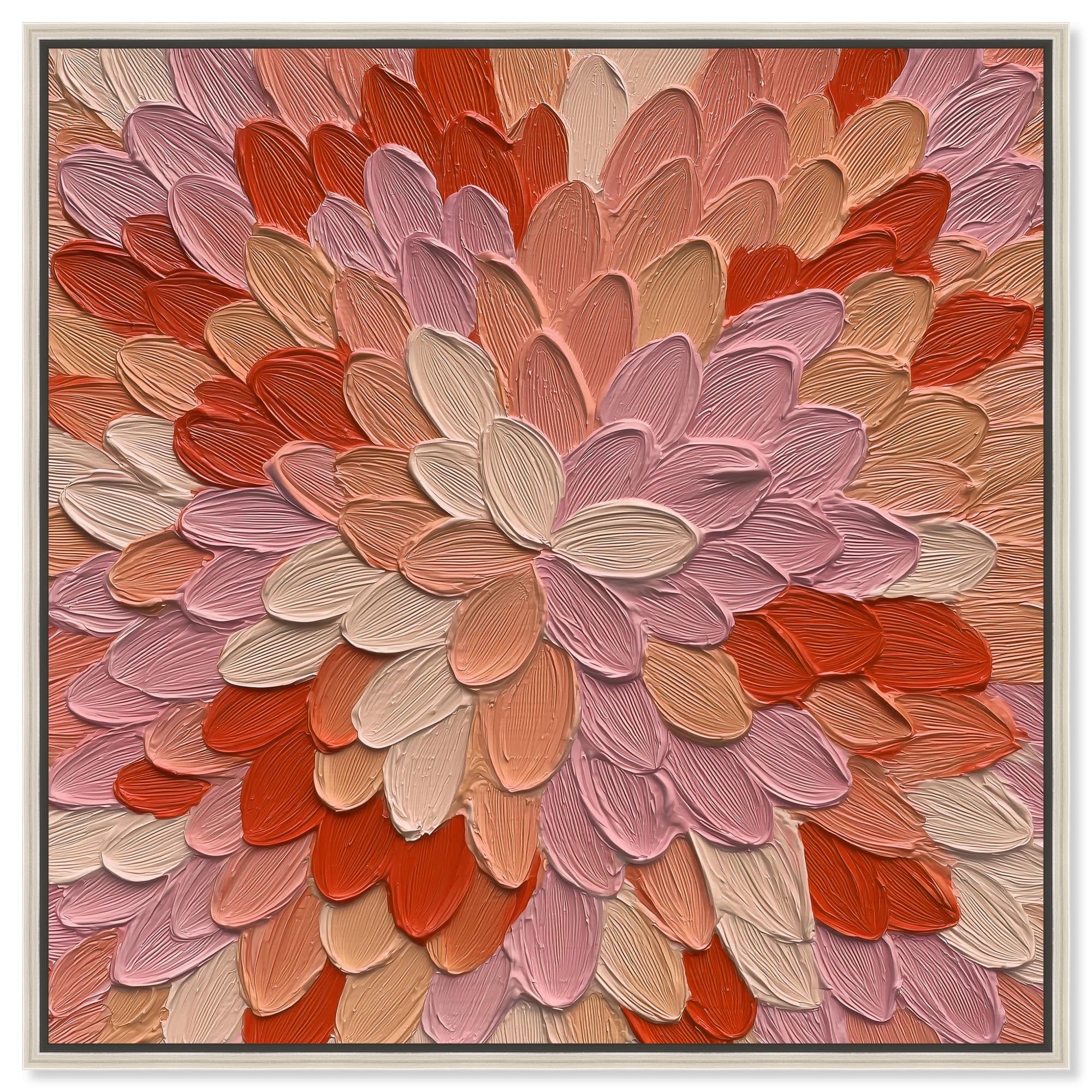 Shades of Rose Flower Wall Art Canvas Print by Art Remedy