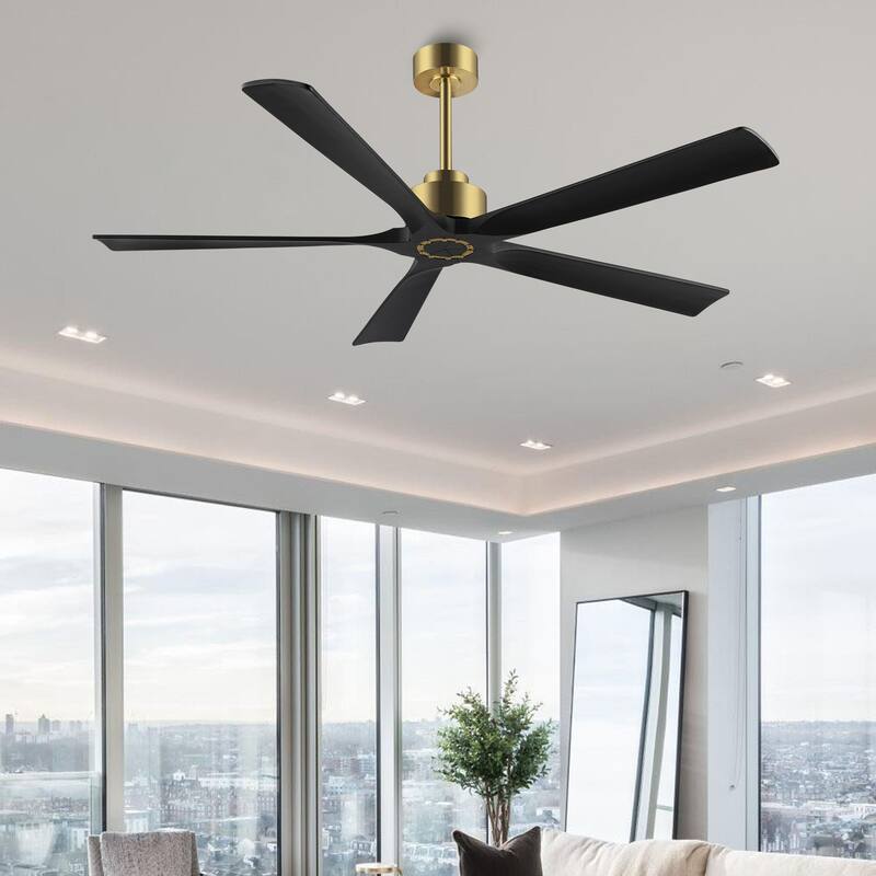 WINGBO 60" Solid Wood DC Motor Indoor Ceiling Fan with Remote·