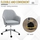 preview thumbnail 5 of 16, Vinsetto Office Computer Chair Mid-Back Task Chair with Tub Shape Design, Lined Pattern Back and Swivel Wheels for Living Room