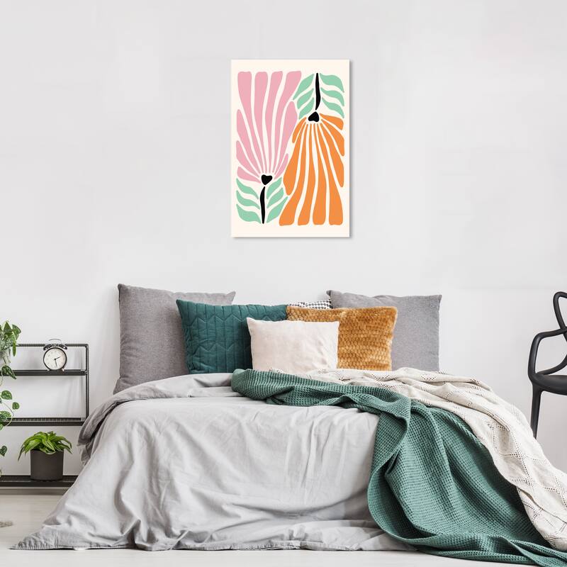 Wynwood Studio Canvas Floral and Botanical Fresh Floral Pink and Pastel Pink Modern & Contemporary Wall Art Canvas Print - 24 x 16