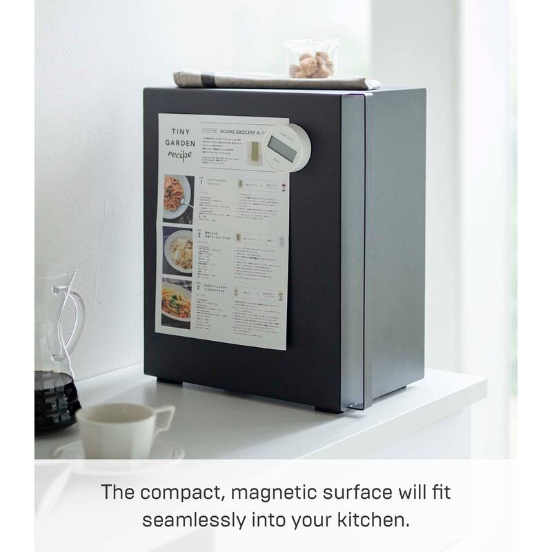 Yamazaki Home Bread Box - Two Styles, Steel, Vertical, Holds 4.4 lbs - L 13.6 x W 8.7 x H 16.1 inches