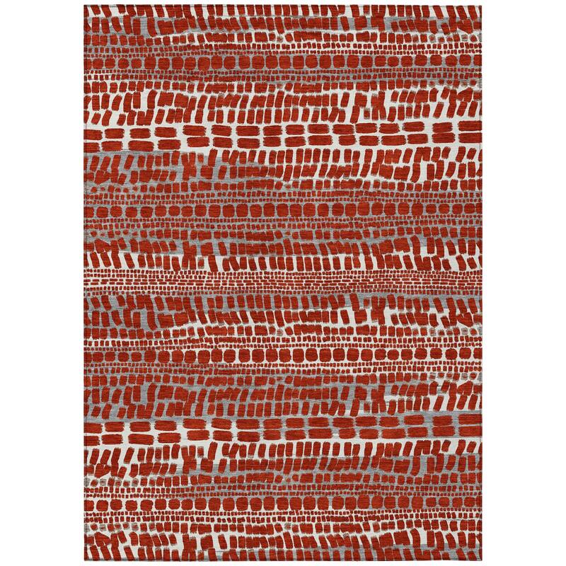Machine Washable Indoor/ Outdoor Modern Winfield Chantille Rug