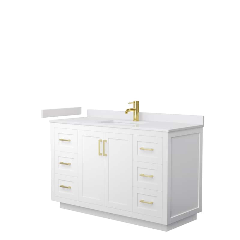 Miranda Single Vanity Set, Cultured Marble Top, No Mirror