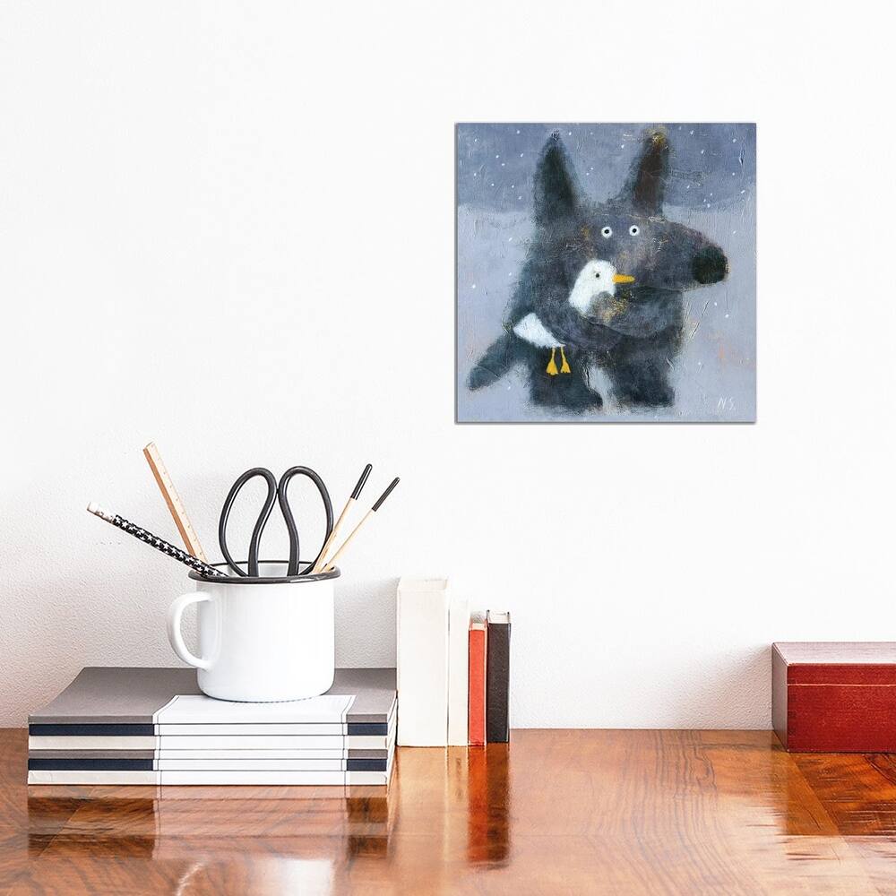 iCanvas "The Wolf Hugs The Duck" by Natalia Shaloshvili Canvas Print