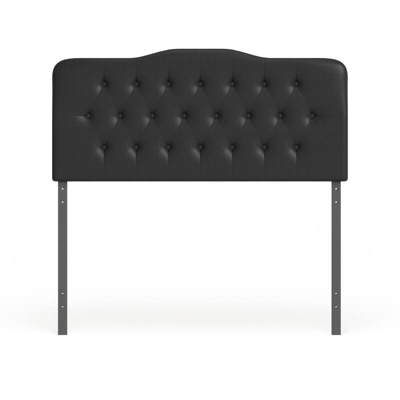 Silver Orchid Bow Full Vinyl Headboard