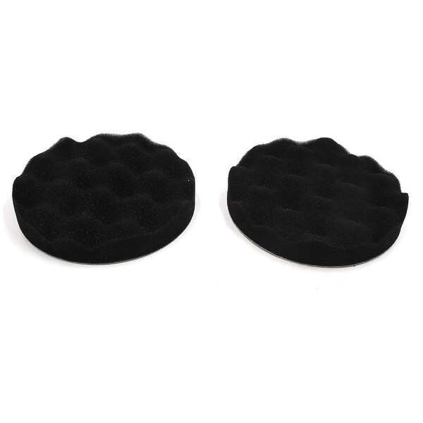 2pcs Black 6inch Car Waxing Polish Foam Wax Cleaning Plate Washing Sponge