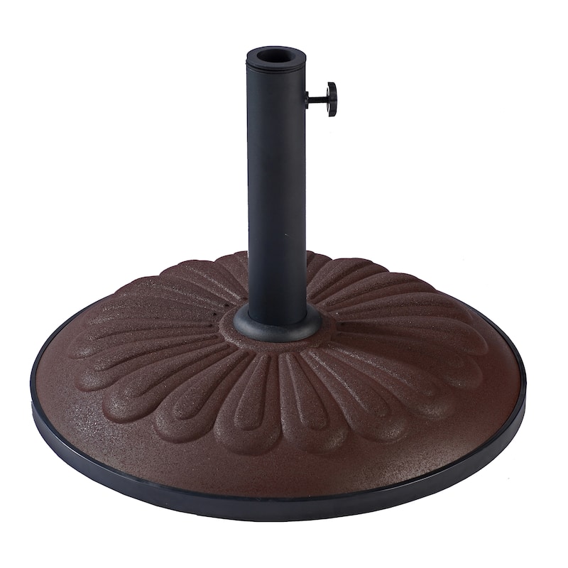 Textured Sunflower 55-pound Resin Umbrella Base - Chocolate