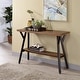 preview thumbnail 1 of 2, Cillen Farmhouse Black 43-inch Steel 1-Shelf Console Table by Furniture of America