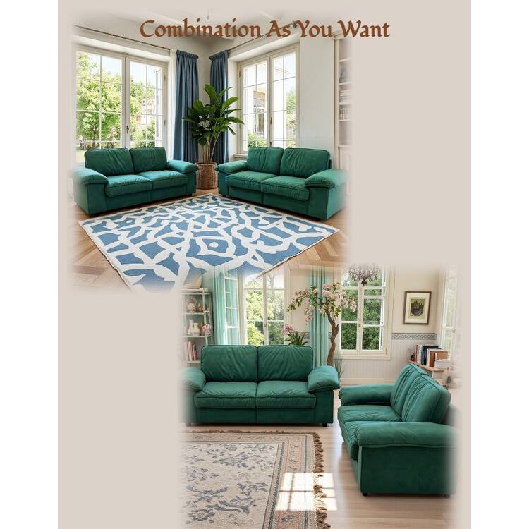 79" Loveseat Sofa Couch with Under-Seat Storage, Elegant 2-Seater Settee with Pillow Top Armrests for Living Room