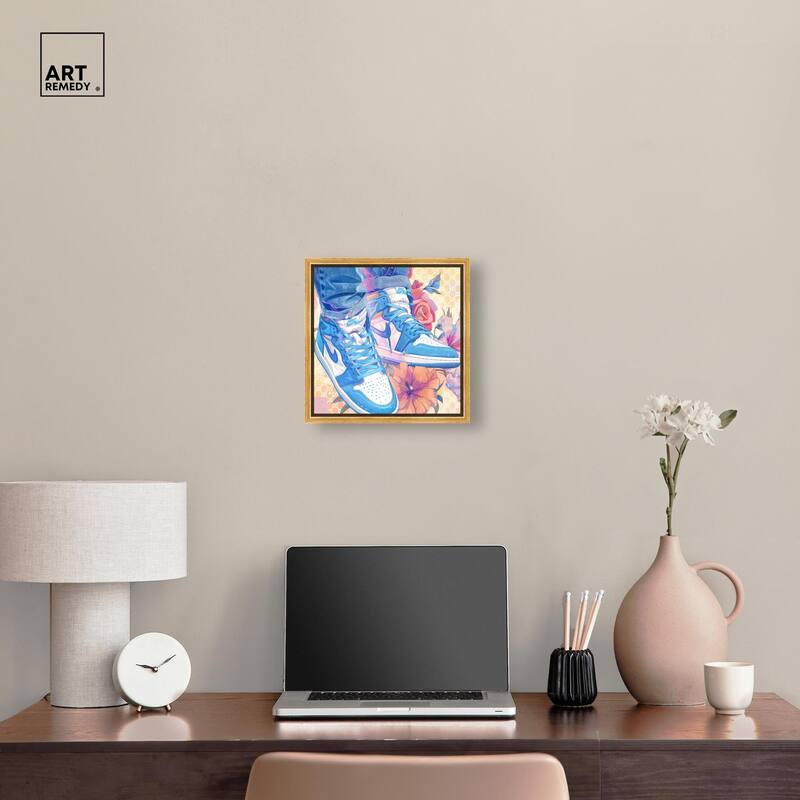 Sneakers in Bloom Canvas by Art Remedy