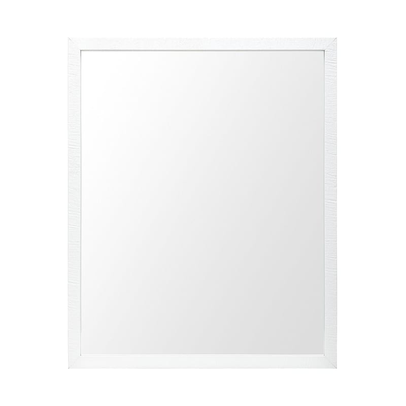 Bristol White 24x30 Faux Wood Frame Bathroom Vanity Mirror - 25.5L x 1.8W x 31.5H