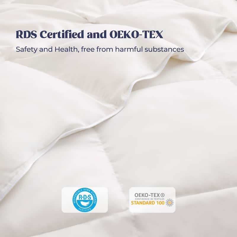 Ultra-Soft Lightweight White Down Feather Fiber Comforter Duvet Insert