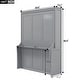 preview thumbnail 5 of 16, Queen Size Murphy Bed with a Shelf, Easy Fold Wood Wall Bed, Space-Saving Murphy Bed Cabinet for Guest Room Home Office