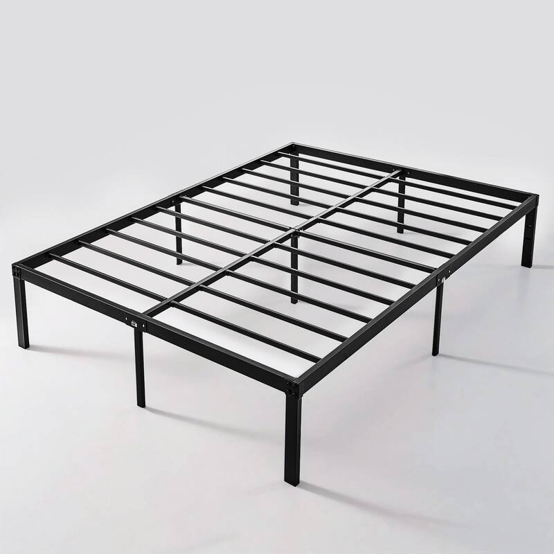 Black Metal Platform Bed Frame, 14.2-inch/16-inch/18-inch platform Bed Frame, 12 Options