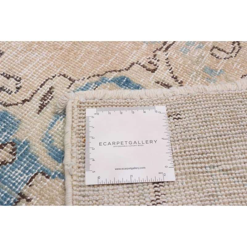 ECARPETGALLERY Hand-knotted Antalya Vintage Beige Wool Rug - 9'4 x 12'6