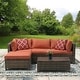 preview thumbnail 4 of 20, 3 Pieces Wicker Patio Outdoor Sectional Set