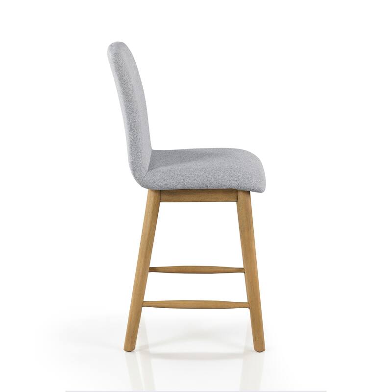 Furniture of America Nayel Modern Natural Counter Height Dining Chairs (Set of 2)