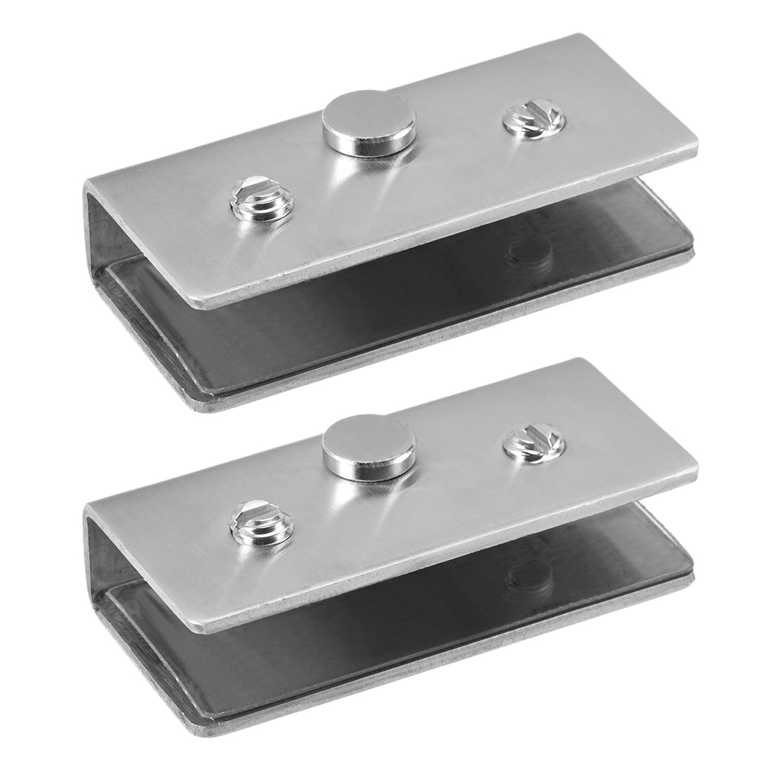 10PCS Stainless Steel Glass Clamps Adjustable 10-12MM Round Glass Clamp Glass Bracket Arc Back for Balustrade Staircase Handrail