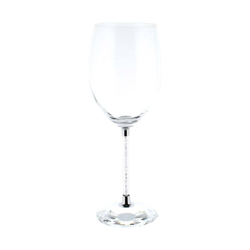 Sparkles Home Vetrina Stem Wine Glass - Set of 6 - Silver
