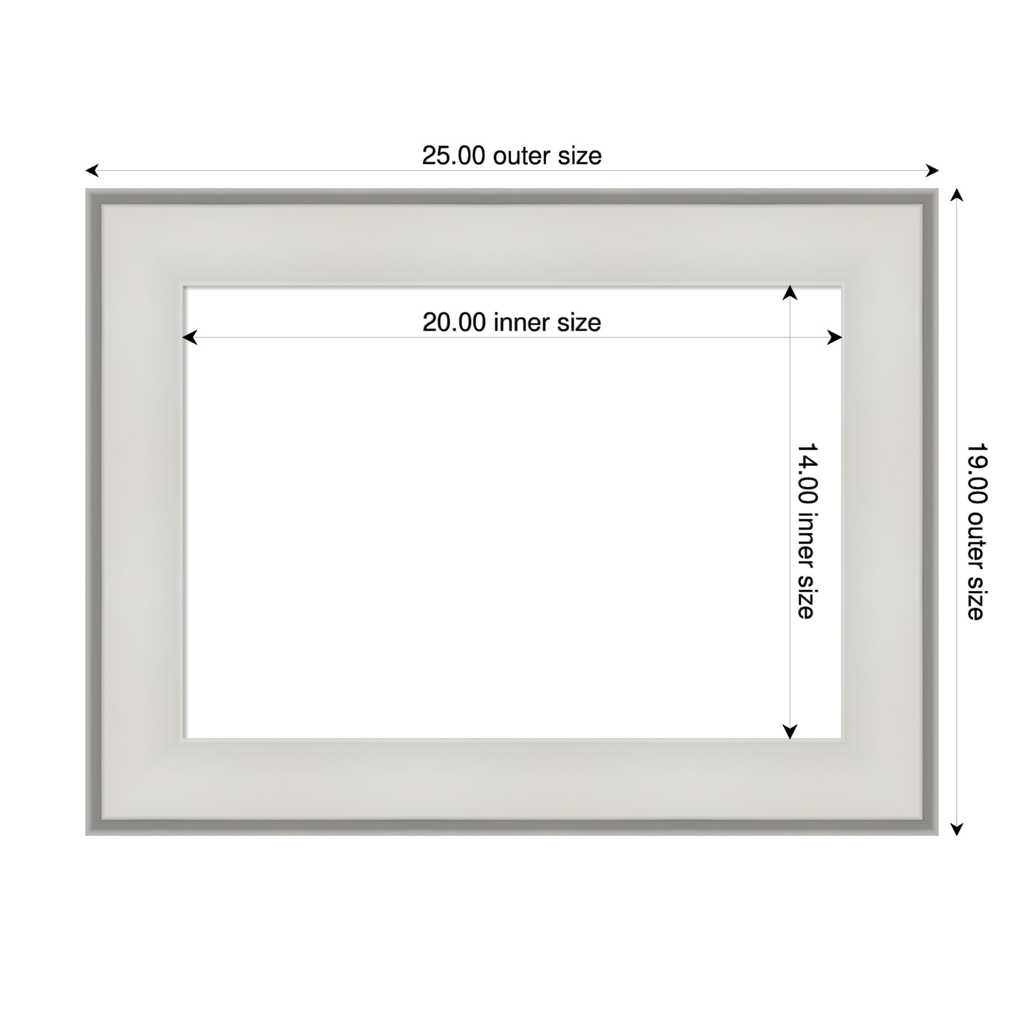 Amanti Art Imperial Silver Framed Dry Erase Magnetic Board