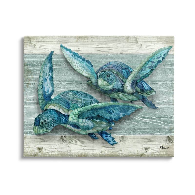 Stupell Northpoint Sea Turtles Sealife Stretched Canvas Wall Art, Design by Paul Brent - 30 x 24