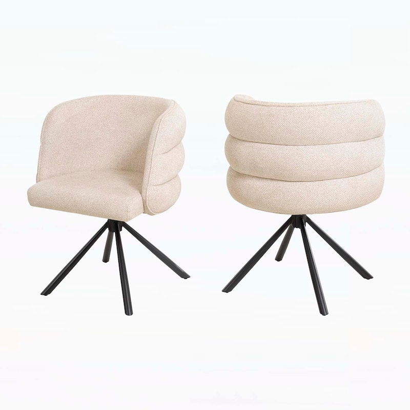 270° Swivel Home Chairs Set of 2,with Metal Base,Comfortable and Stylish for Various Rooms
