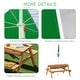 preview thumbnail 17 of 18, Outsunny Kids Picnic Table with Umbrella and Storage Inside, Sand and Water Table, Kids Outdoor Furniture - 36.5" x 33.5" x 19"