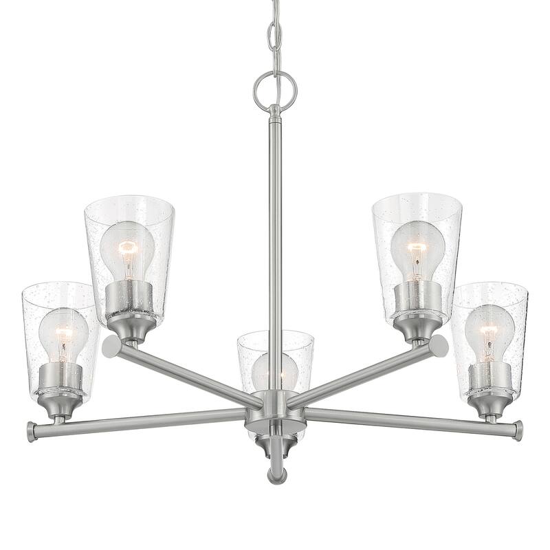 Bellevue NVCH58384 Tussle 5 Light 25" Wide Chandelier - Brushed Nickel