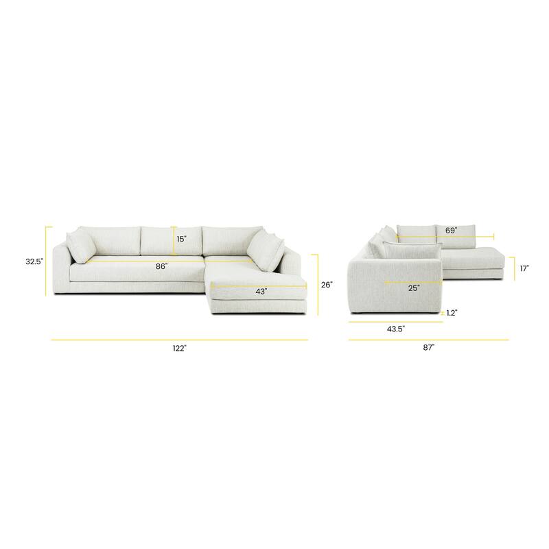 Poly and Bark Marcel Corner Sectional