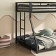 preview thumbnail 7 of 5, Sturdy Twin over Full Bunk Bed Metal for Kids,with Ladder & Guardrails