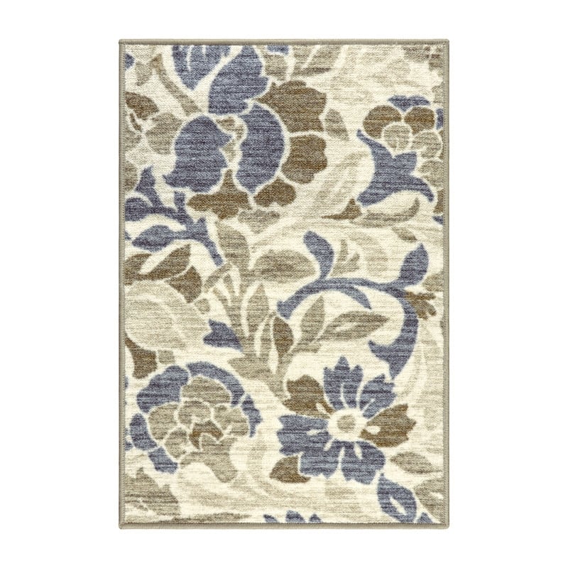 Superior Roselyn Traditional Oversized Floral Scroll Non-Slip Area Rug - 2' x 3' - Cream/Beige