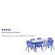 preview thumbnail 30 of 37, 23.625"W x 47.25"L Rectangle Plastic Activity Table Set with 6 Chairs