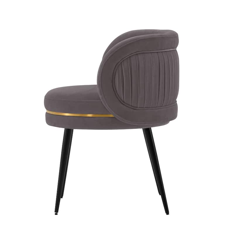 Manhattan Comfort Modern Kaya Pleated Velvet Dining Chair
