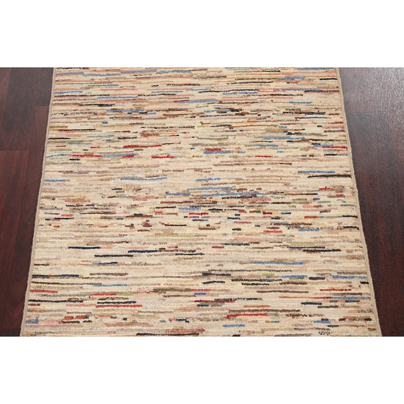 Contemporary Gabbeh Kashkoli Area Rug Wool Hand-knotted Foyer Carpet - 2'7" x 3'10"