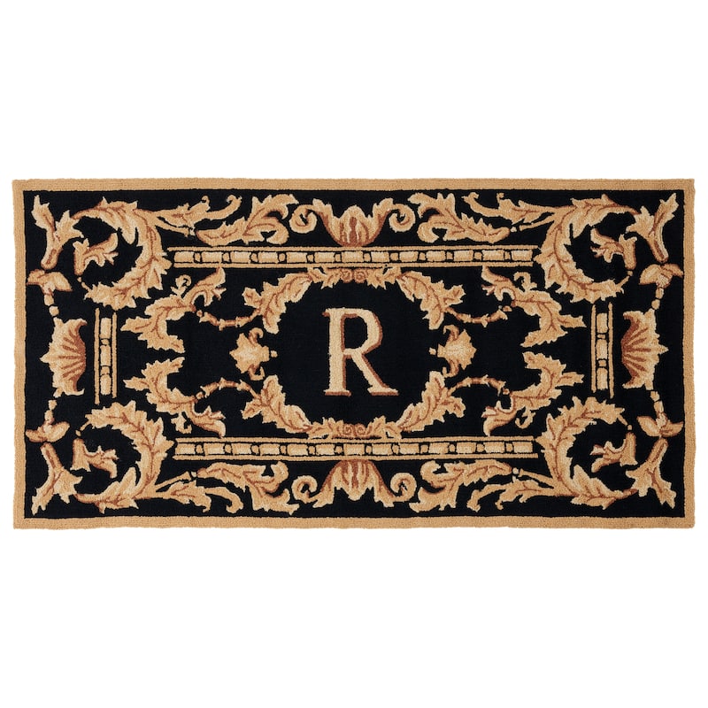 SAFAVIEH Handmade Monogram Kyousuke Casual Rug - 3' x 6' - Black - R