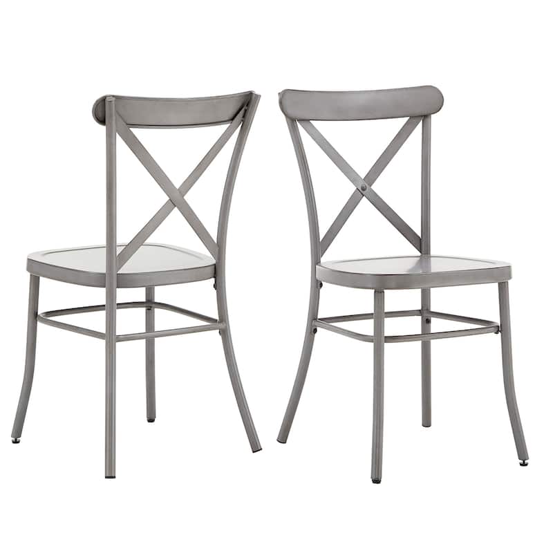 Wilmington II 42" 5-Piece Metal Chair Dining Set by iNSPIRE Q Classic