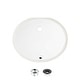 preview thumbnail 1 of 10, STYLISH Porcelain Oval 19.5 inches Undermount Ceramic Bathroom Sink with Overflow
