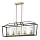 preview thumbnail 3 of 5, Golden Lighting Mercer 5 Light 38" Wide Taper Candle Linear Chandelier