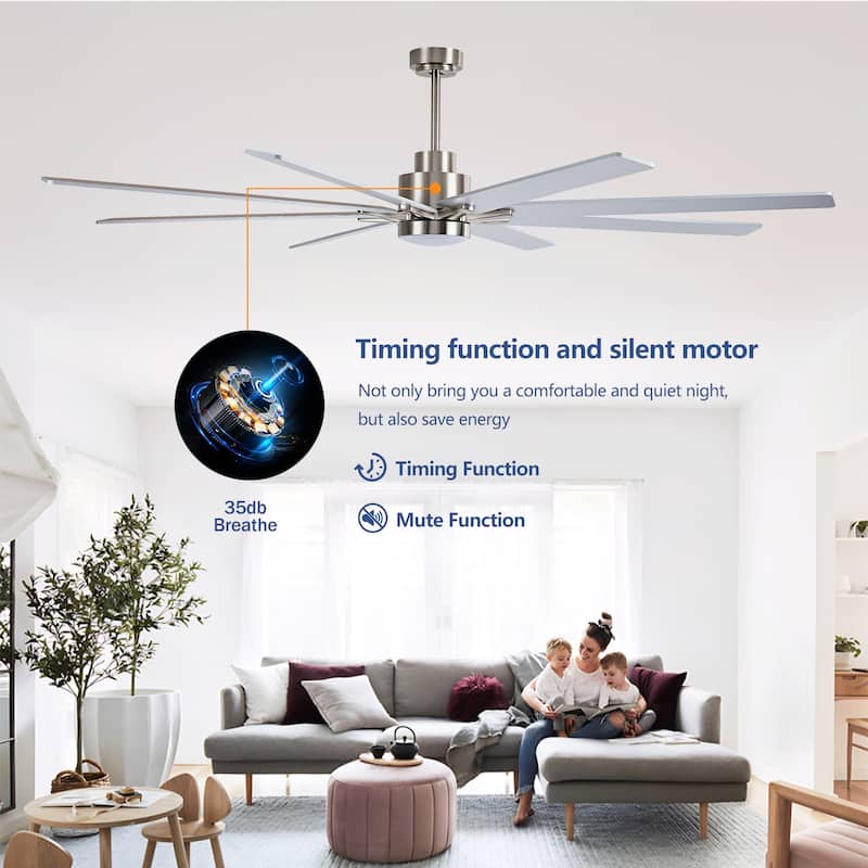 Ceiling Fan with LED Light Remote