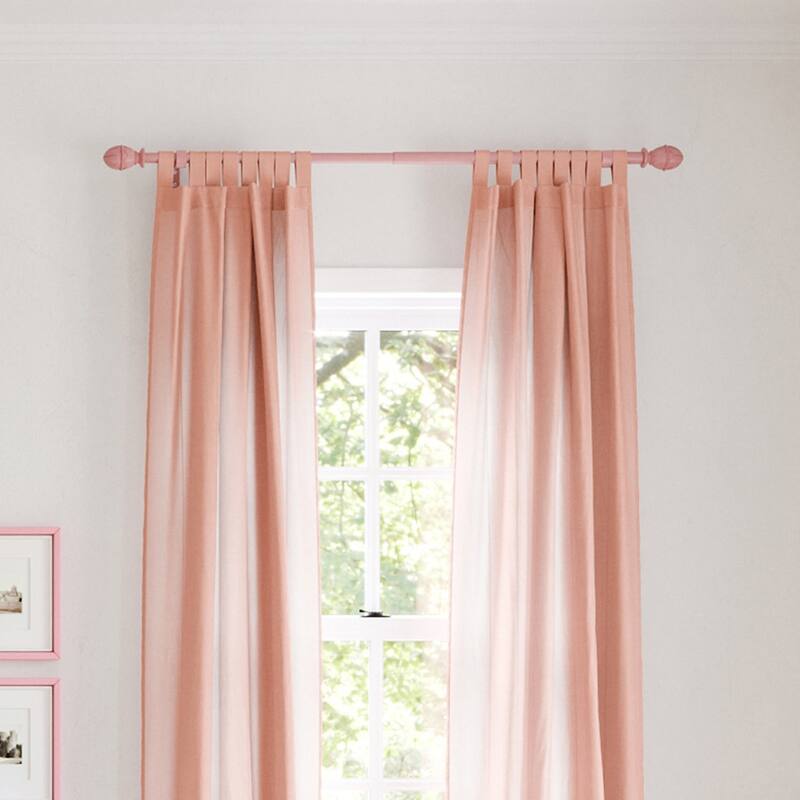 Acroma Metal Adjustable Single Modern Curtain Rod Pink.