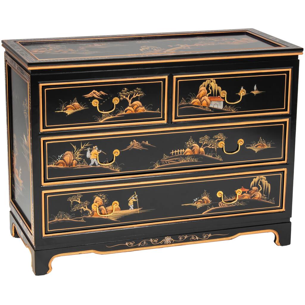 Black Lacquer Dresser - Landscape