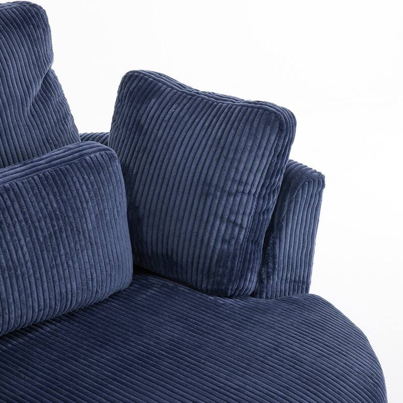 Velvet Crescent Upholstered Swivel Accent Chair