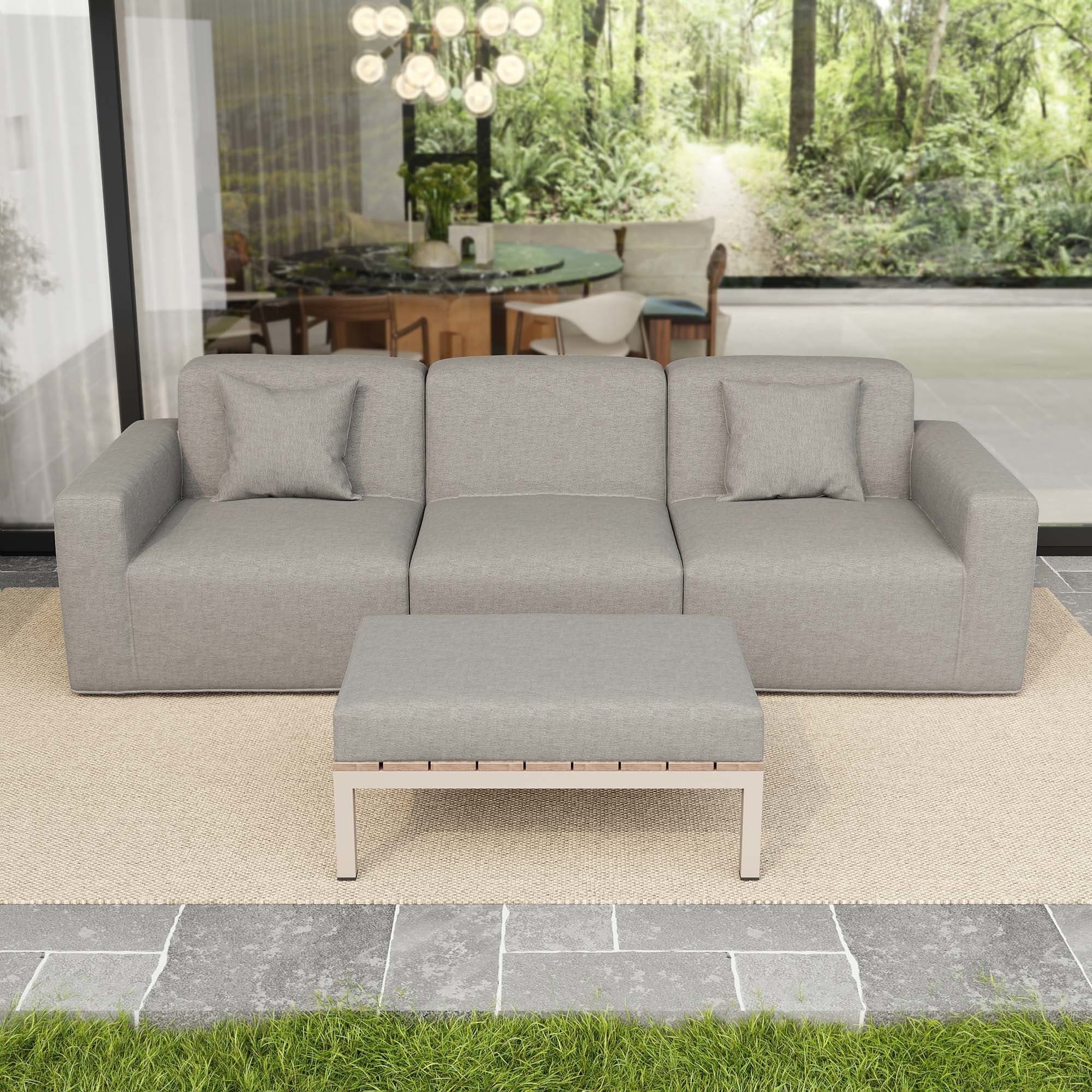 Outdoor Patio Modular Sectional Fabric Floor Sofa