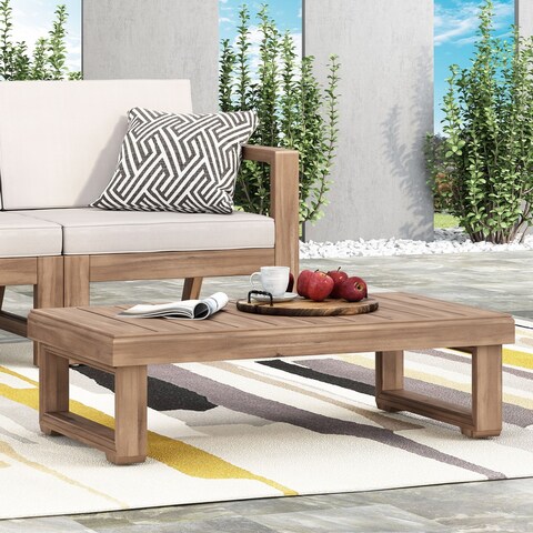 Westchester Outdoor Acacia Wood Rectangular Coffee Table by Christopher Knight Home