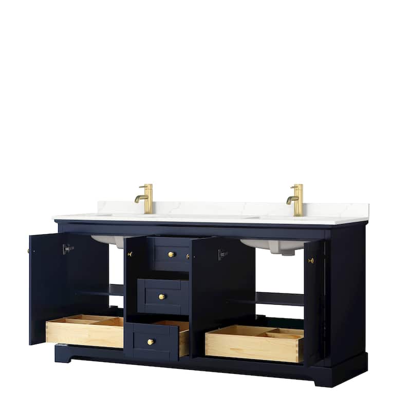 Avery 72-inch Double Vanity, Quartz Top