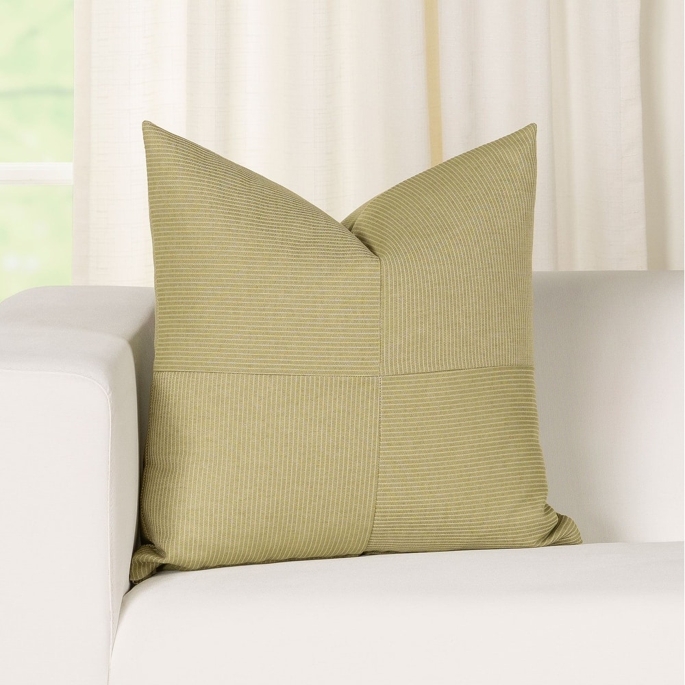 Redeem Stripe Eco-friendly 4-Patch Throw Pillow