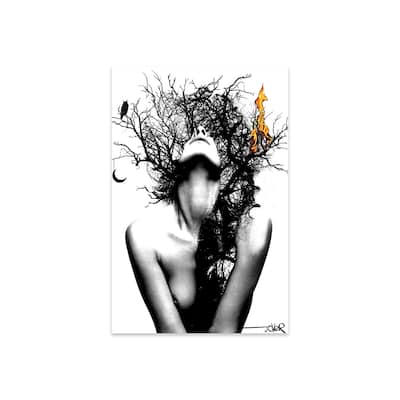 Wisdom And Fire Print On Acrylic Glass by Loui Jover