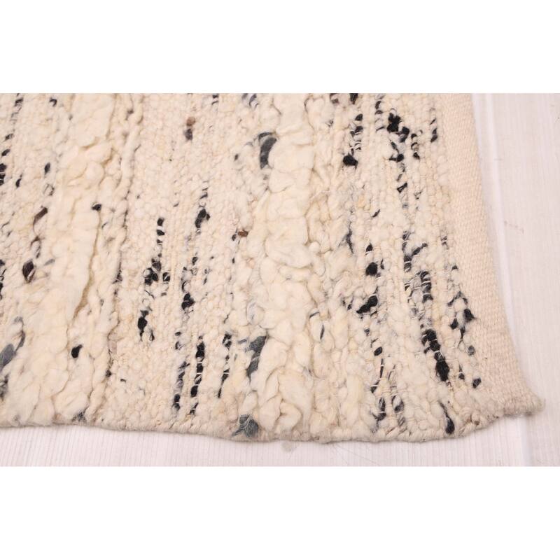 ECARPETGALLERY Hand-knotted Looma Cream Wool Rug - 8'1 x 10'3