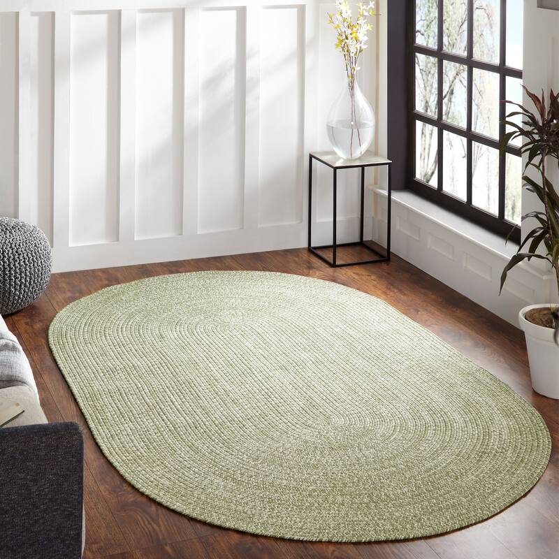 Superior Modern Rustic Bohemian Reversible Multi-Tone Braided Indoor Outdoor Area Rug